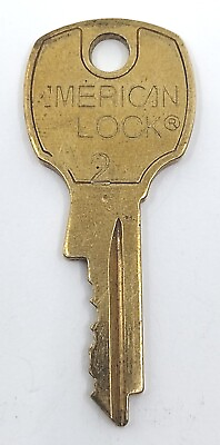 #ad Vintage Key AMERICAN LOCK 2 0050M0 Appx 1 7 8quot; Replacement Locks Steampunk $8.99