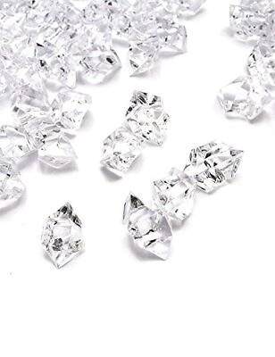 #ad Fake Ice Cubes 4lbs 1000pcs Acrylic Ice Cubes Clear Rocks Fake Diamonds Clear Ac $27.89