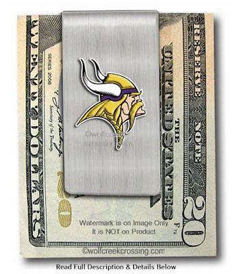 #ad MINNESOTA VIKINGS STAINLESS STEEL MONEY CLIP NFL FOOTBALL SPORTS FREE SHIP#x27; $20.97