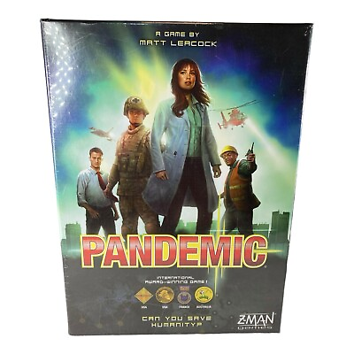 #ad Z Man Games Pandemic Board Game ZM7101 New Unopened Sealed 2 Player Plus $14.99
