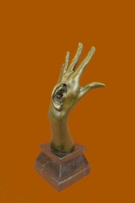 #ad Nouveau art abstract bronze hand with ear sculpture Lost Wax method Figurine LR $299.00