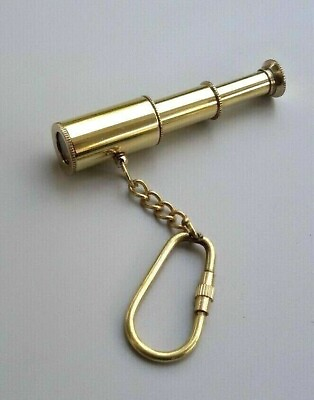 #ad Brass Telescope Key Chain 3quot; Brass Key Chain Nautical Gifting item FLIS $14.41