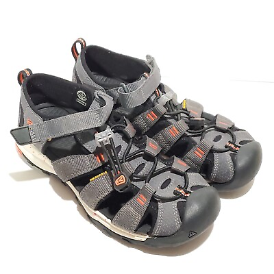 #ad #ad Keen Newport H2 Neo Sport Sandal Boys Kids Gray Orange Water Shoes Size 4 $18.77