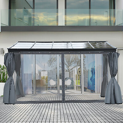 #ad Backyard Patio Porch Outside Cabana w Durable Aluminum Roof amp; Netted Curtain $1099.99