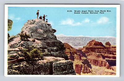 #ad Grand Canyon National Park Bright Angel Point From North Rim Vintage Postcard $7.99
