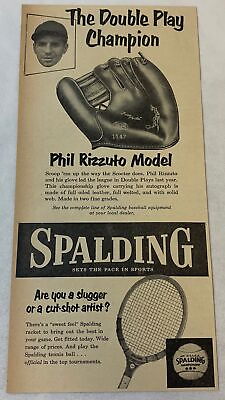 #ad 1953 Spalding baseball glove ad PHIL RIZZUTO the double play champion $4.85