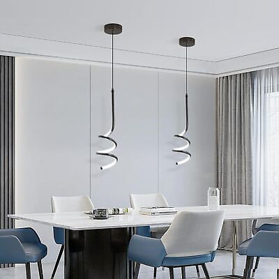 #ad 2 Pack Spiral LED Ceiling Pendant Light For Kitchen Island Dining Room Bedroom $62.69