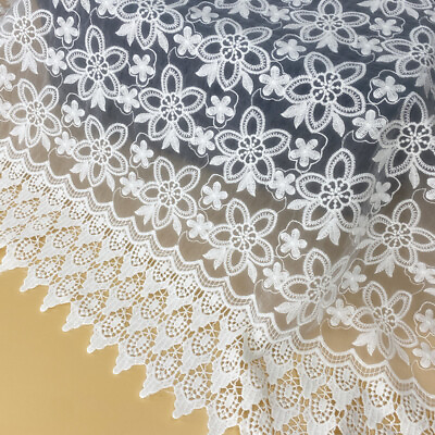 #ad Embroidery Mesh Lace Fabric DIY Costume Upholstery Wedding Dress Curtain Clothes $14.99