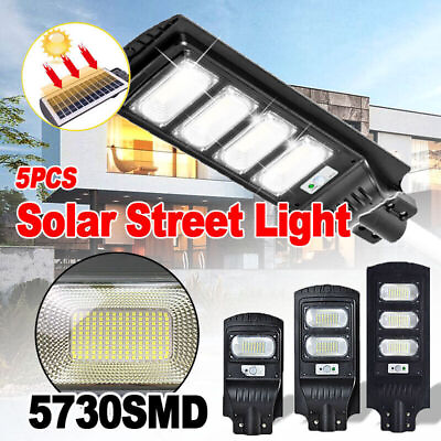 #ad 5X LED Solar Street Light Waterproof Cool White 150W 600W with Pole Outdoor Lamp $225.00