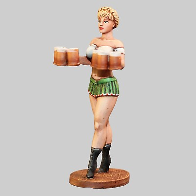 #ad Action Figure Beer Girl Collectible Miniature Painted 1 32 scale 54 mm $64.90