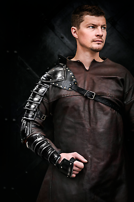 #ad Blackened Metal sleeve shoulder arm armor for Spartacus cosplay larpcostume MV60 $188.10