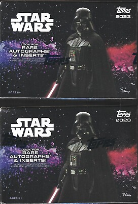 #ad 2023 Star Wars Flagship TWO Retail Blaster Box 70 Cards x2 Gold Refractor Insert $37.49