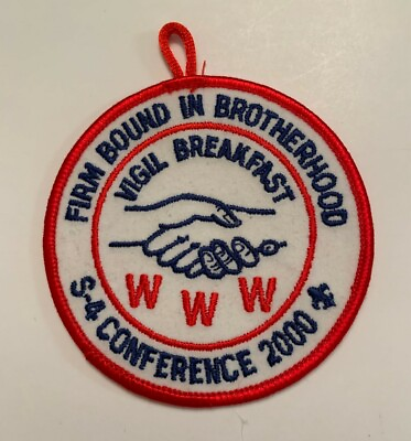 #ad BSA OA S 4 Conference 2000 Vigil Breakfast Firm Bound in Brotherhood $7.48