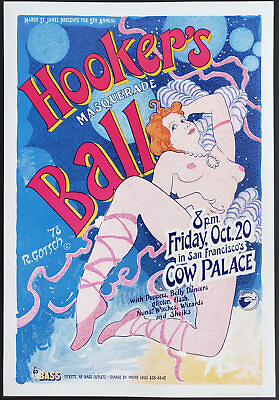 #ad Hookers Ball Poster 1978 Masquerade Ball ORIGINAL AOR 4.62 $182.00