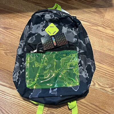 #ad NWT Kids Urbansport Black Grey Camo Back Pack 16 x 12 Inches FAST FREE SHIPPING $17.79