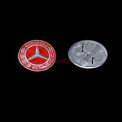 #ad Mercedes Benz Red Hood Emblem Laurel Wreath Flat Logo GLC GLE GLS GL G ML GLK $25.99