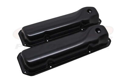 #ad FOR 1969 82 FORD SMALL BLOCK 351C 351M 400M BOSS 302 STEEL VALVE COVERS BLACK $44.31