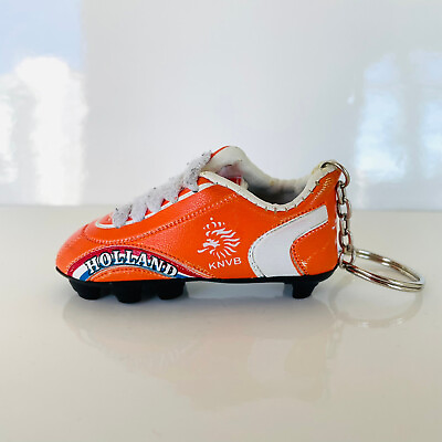 #ad Netherlands Holland Orange KNVB Soccer Club Shoe Keychain With Flag Logo C $3.96
