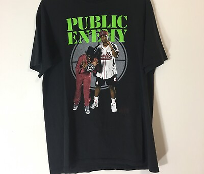 #ad Vintage Public Enemy Band Heavy Cotton All Size Black Unisex Tee Shirt AA1488 $11.96