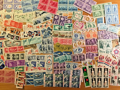 #ad #ad USAVINTAGEMID CENTURYMINTUNUSEDLOT OF 40 ALL DIFFERENT STAMPS COLLECTION $7.85