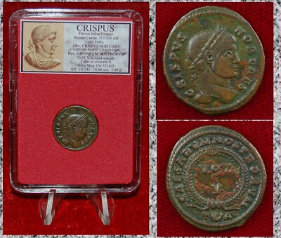 #ad Ancient Roman Empire Coin Of CRISPUS Killed By His Father Wreath Follis $59.50