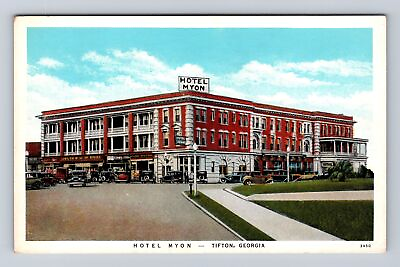 #ad Tifton GA Georgia Hotel Myon Advertisement Antique Vintage Souvenir Postcard $7.99