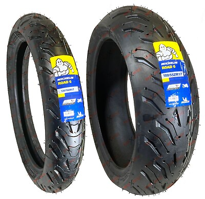 #ad Michelin Road 6 180 55ZR17 120 70ZR17 Front Rear Motorcycle Tires 26276 89542 $472.98