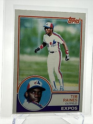 #ad 1983 Topps Tim Raines Baseball Card #595 NM Mint FREE SHIPPING $1.25