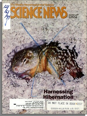 #ad Science News 1997 December 6 Hibernation amp; Stroke Treatment Research $2.99