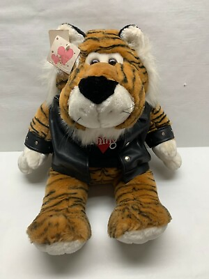 #ad dan dee collectors choice valentines tiger wild thing plush stuffed animal biker $18.55