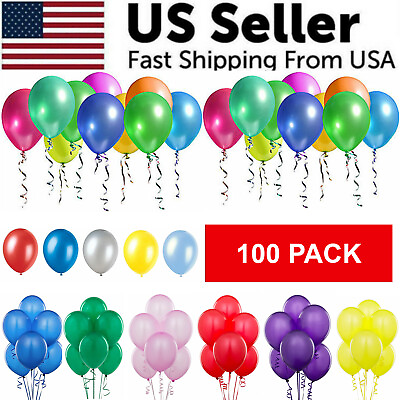 #ad 100PCS Colorful Latex Balloon 10 Inch Wedding Birthday Bachelorette Party Decor $4.99