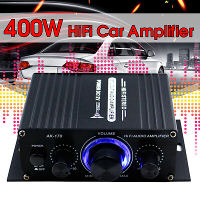 #ad 400W Power Amplifier HiFi Stereo Home Audio Digital Car Amp MP3 MIC USB Mini 12V $23.29