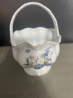 #ad Madison amp; Max Daisy Blue Butterfly Collection Porcelain Basket $21.60
