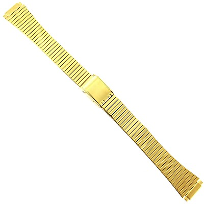 #ad 10 13mm Kreisler Gold Tone Stainless Steel Adjustable Clasp Ladies Band 55104744 $19.51
