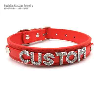 #ad Customized Name Letters Collar Choker Necklaces Punk Personalized Cosplay Custom $9.99