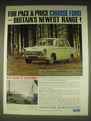 #ad 1962 Ford Consul Cortina and De Luxe Anglia Cars Ad For Pace amp; Price $19.99