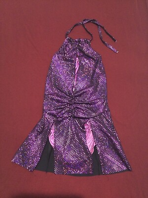 #ad Dance Jazz Acro Costume Child Large Pink Purple Leotard Holiday Gift Dress Up $15.00