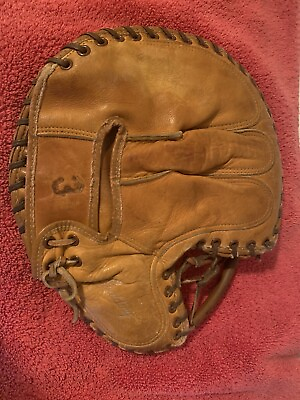 #ad Vintage Antique Spalding baseball glove. Soft ball Softball 1491? Made in USA 3 $39.97
