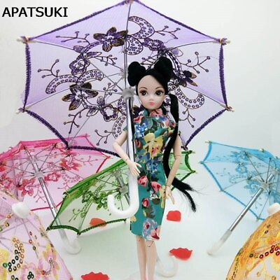 #ad Miniature Doll Accessories Handmade Umbrella For American Doll 1 3 1 4 BJD Dolls $4.91