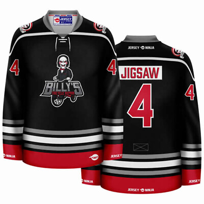 #ad Billy#x27;s Tricycle Repair Jigsaw Hockey Jersey $134.95