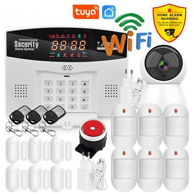 #ad Wifi GSM Alarm System Wireless amp; Wired Detector Smart Home Security LED Screen $166.22