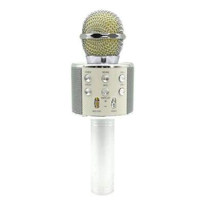 #ad Metal High Sound Quality Handheld KTV Karaoke Rec Bluetooth Mic for Phone Silver $12.95