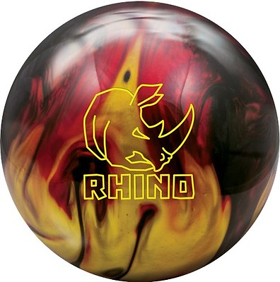 #ad Brunswick Rhino Red Black Gold Pearl Bowling Ball $88.95