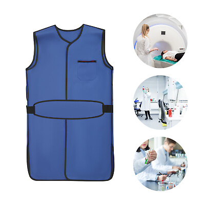#ad X ray Protective Clothing Blue Color Protection Vest Collar 0.35mmPb 60*100cm $159.00
