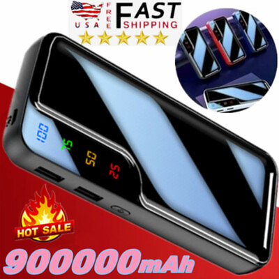 #ad Fast Charging 900000mAh Power Bank Dual USB External Battery Portable Charger $19.39