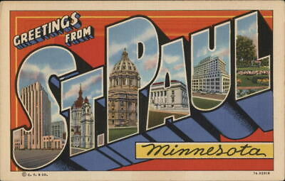 #ad Greetings from St. PaulMN Ramsey County Minnesota St. Paul News Agency Postcard $9.99