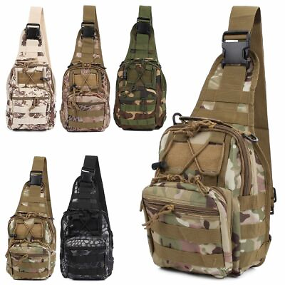 #ad Men Tactical Backpack Molle Sling Chest Pack Shoulder Bag Outdoor Hiking Travel $11.95