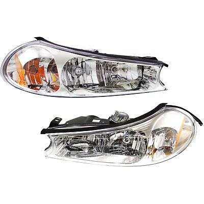 #ad Headlight Set For 98 2000 Ford Contour Left and Right With Bulb 2Pc $124.18