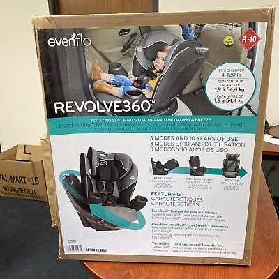 Evenflo REVOLVE360 ROTATIONAL ALL IN ONE ONE TIME INSTALL 360 DEGREE ROTATING $325.00