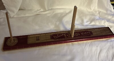 #ad Vintage Deluxe E Z Bow Maker Wooden Spool Crafting Gift With Instructions Ribbon $19.32